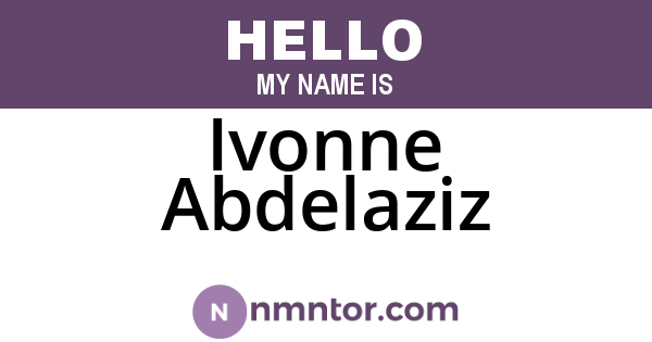 Ivonne Abdelaziz