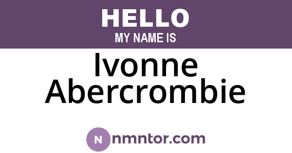 Ivonne Abercrombie