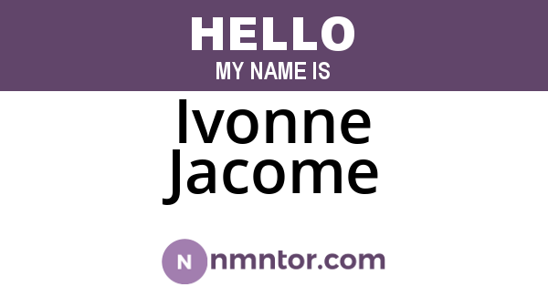 Ivonne Jacome