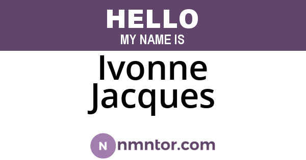 Ivonne Jacques