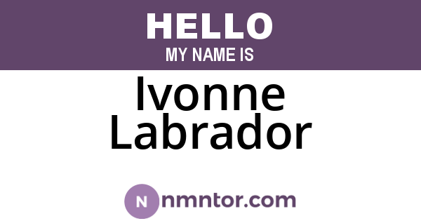 Ivonne Labrador