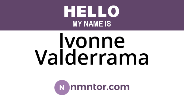 Ivonne Valderrama