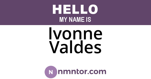 Ivonne Valdes