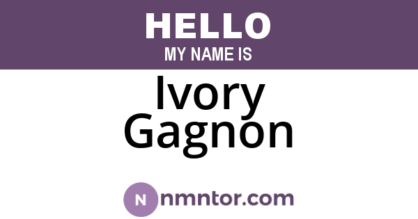 Ivory Gagnon