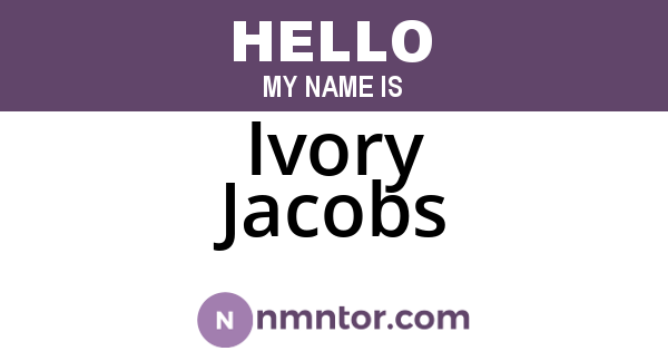 Ivory Jacobs