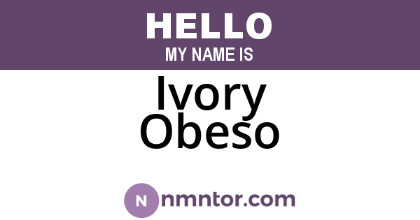 Ivory Obeso