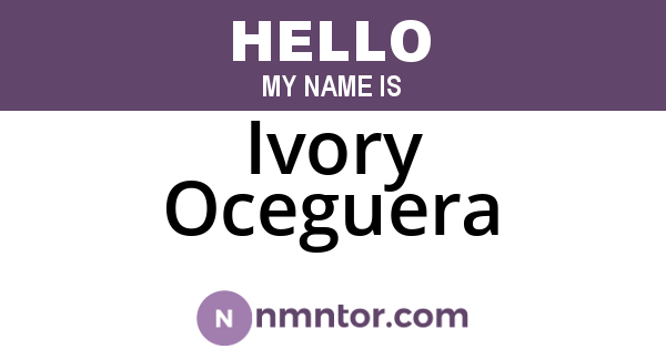 Ivory Oceguera