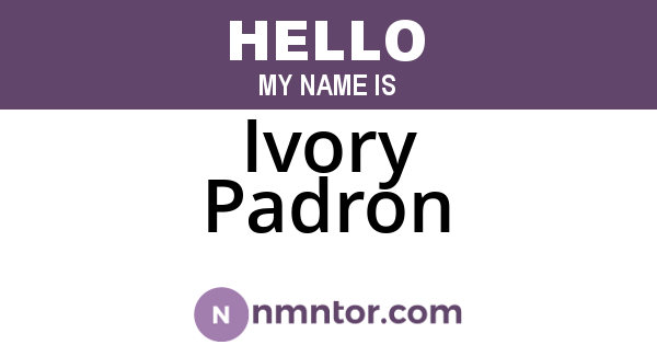 Ivory Padron