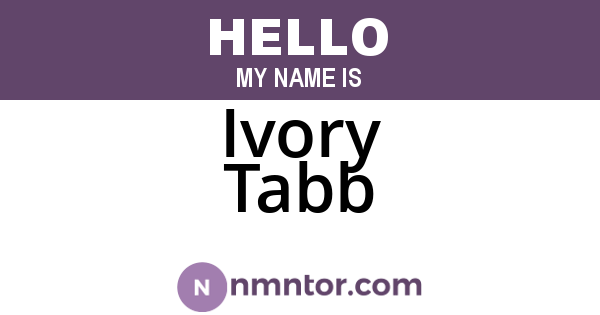Ivory Tabb