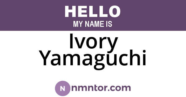 Ivory Yamaguchi