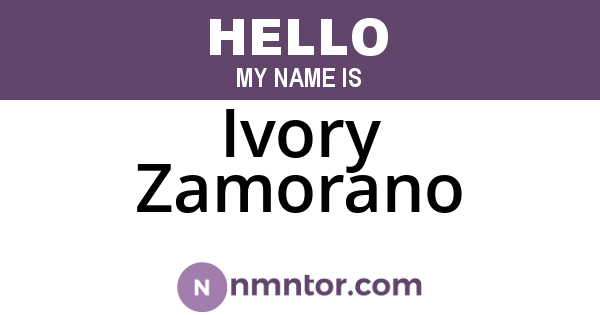 Ivory Zamorano