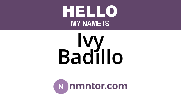 Ivy Badillo