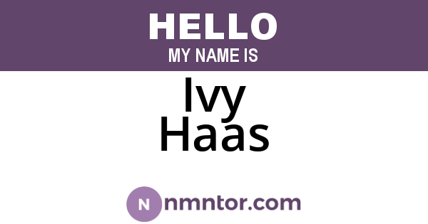 Ivy Haas