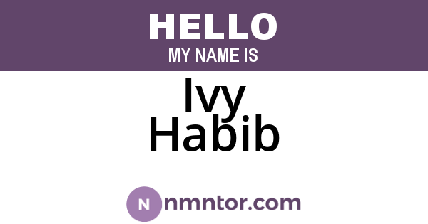 Ivy Habib