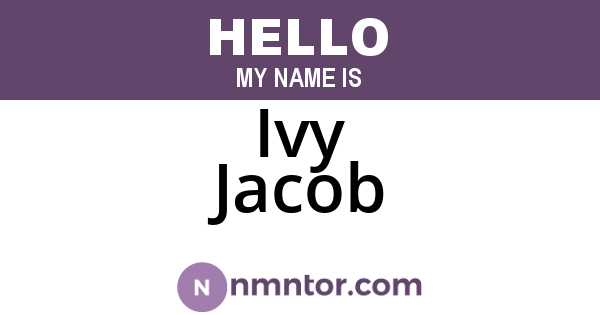 Ivy Jacob
