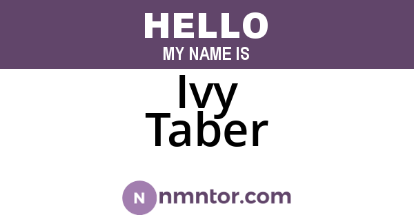 Ivy Taber