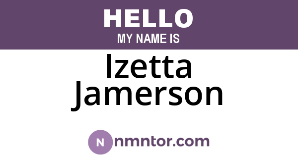 Izetta Jamerson