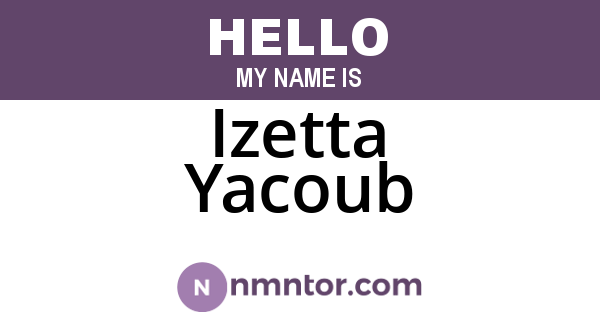Izetta Yacoub