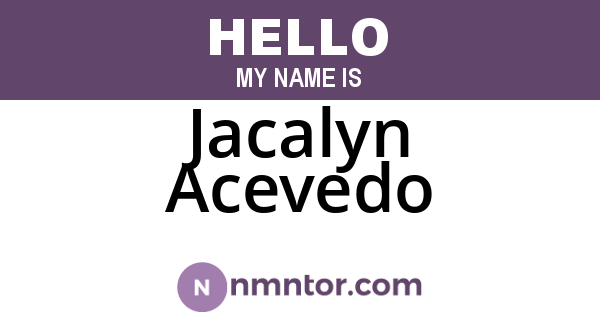 Jacalyn Acevedo