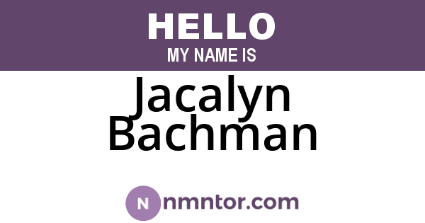 Jacalyn Bachman