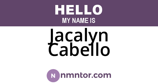 Jacalyn Cabello