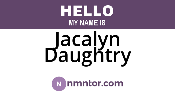 Jacalyn Daughtry