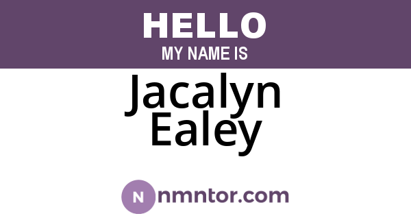 Jacalyn Ealey
