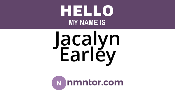Jacalyn Earley