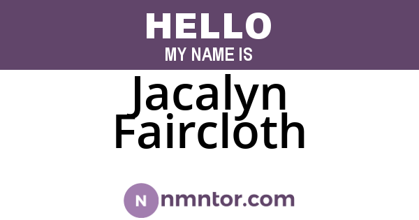 Jacalyn Faircloth