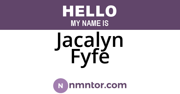 Jacalyn Fyfe