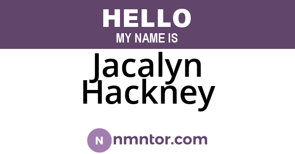 Jacalyn Hackney