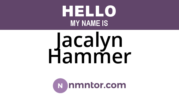 Jacalyn Hammer