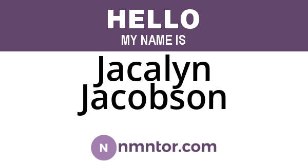 Jacalyn Jacobson