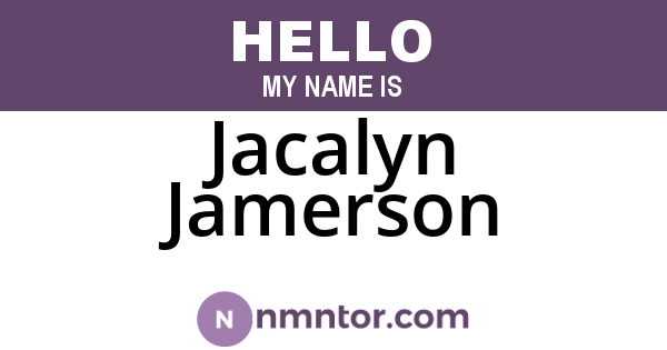 Jacalyn Jamerson