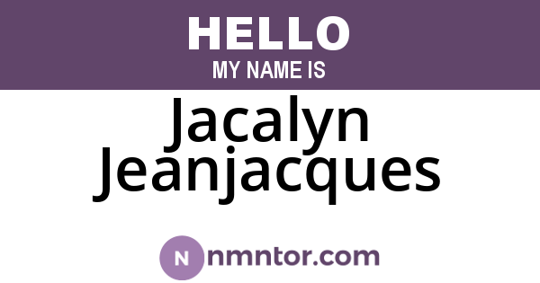 Jacalyn Jeanjacques