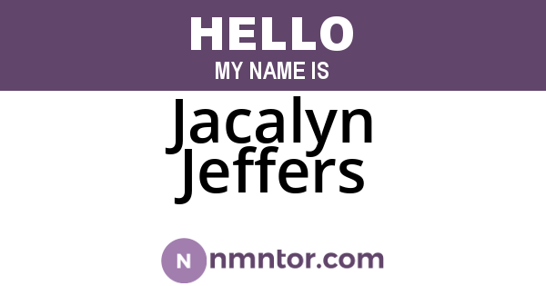 Jacalyn Jeffers