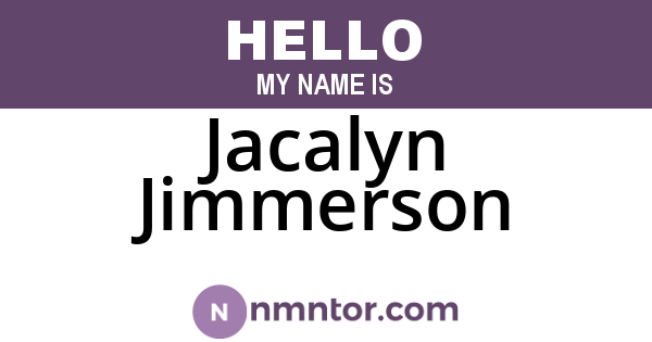 Jacalyn Jimmerson