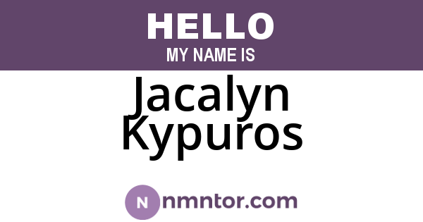 Jacalyn Kypuros