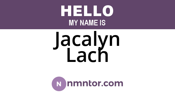 Jacalyn Lach