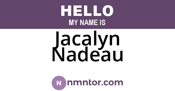 Jacalyn Nadeau