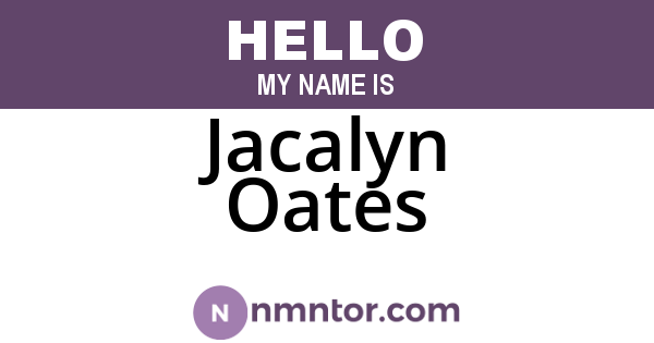 Jacalyn Oates