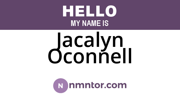Jacalyn Oconnell