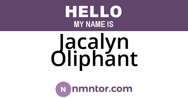 Jacalyn Oliphant