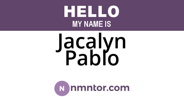 Jacalyn Pablo