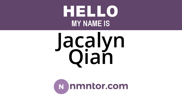 Jacalyn Qian