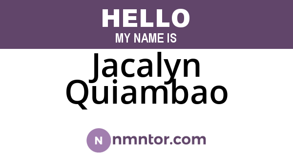 Jacalyn Quiambao