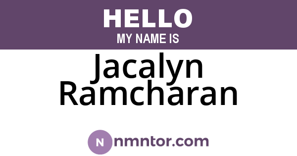 Jacalyn Ramcharan