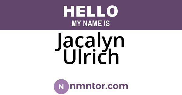 Jacalyn Ulrich