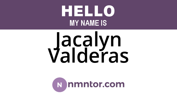 Jacalyn Valderas