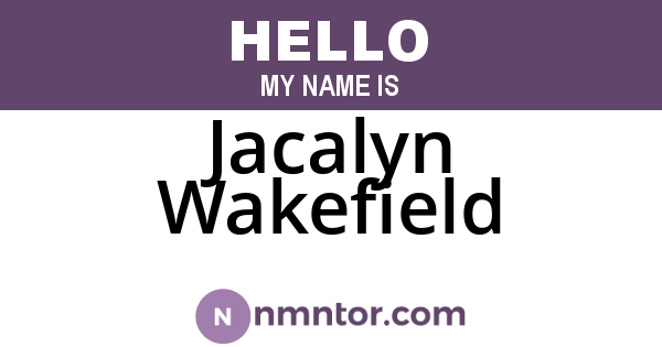 Jacalyn Wakefield